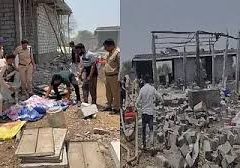 देवास में पटाखा फैक्ट्री में ब्लास्ट, 3 की मौत:13 मजदूर गंभीर घायल, फैक्ट्री मालिक हिरासत में