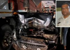 ड्यूटी खत्म कर घर लौट रहे हेड कांस्टेबल की कार को ट्रक ने मारी टक्कर, अस्पताल पहुँचने से पहले तोड़ा दम