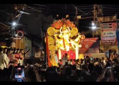 तनाव के बाद भी पहली बार  भारी सुरक्षा के साथ गणेश विसर्जन चल समारोह  निकाला